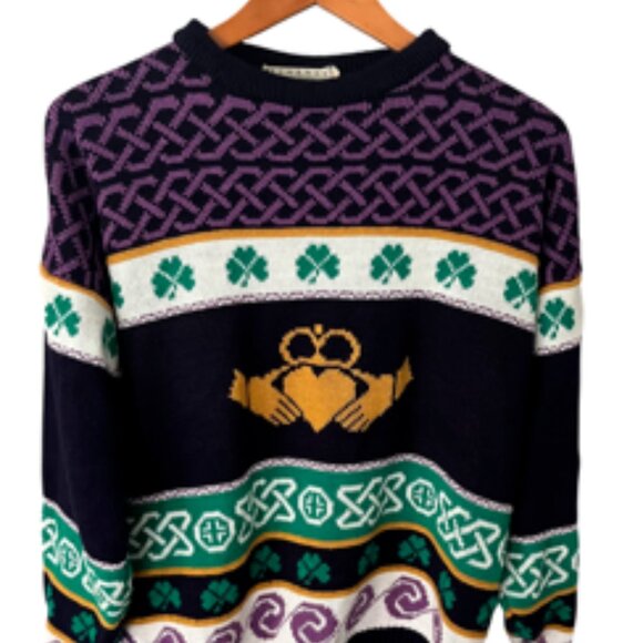 Vintage 90's Wollen Mills Family Company Women's Irish Sweater - Picture 6 of 12